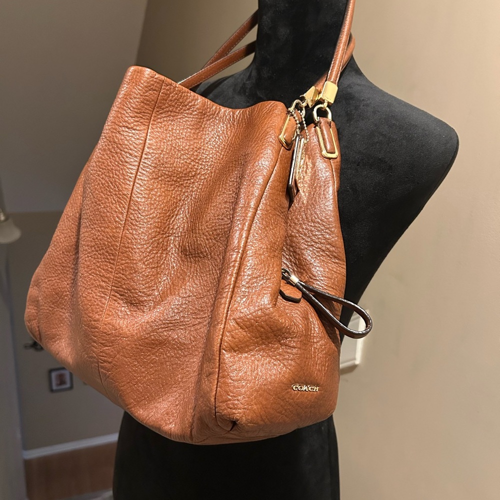 Coach Cognac Leather Shoulder Hobo Bag